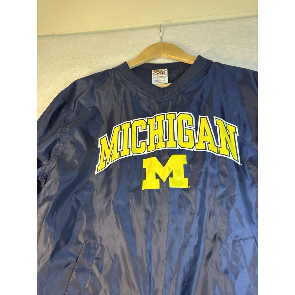 Vintage Red Oak Sportswear NCAA Michigan Wolverines Navy Blue Pullover Sz S